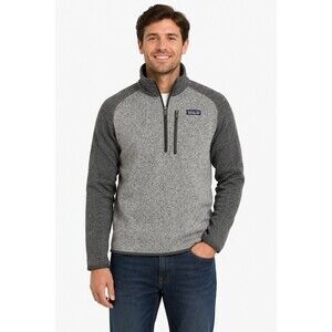 Patagonia Better Sweater 1/4 Zip Fleece Men's XXL Gray Two Tone